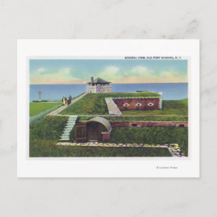 Uitzicht van officier Quarters in het oude Franse  Briefkaart