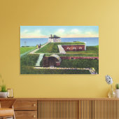 Uitzicht van officier Quarters in het oude Franse Canvas Afdruk (Insitu (Woonkamer))