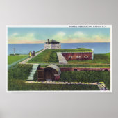 Uitzicht van officier Quarters in het oude Franse  Poster (Voorkant)