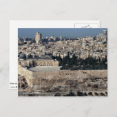 Uitzicht van Old City uit de berg Olijven, Jeruzal Briefkaart (Voorkant / Achterkant)