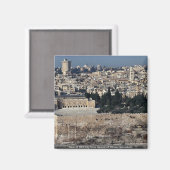 Uitzicht van Old City uit de berg Olijven, Jeruzal Magneet (Voorkant / Achterkant)