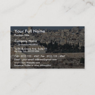 Uitzicht van Old City uit de berg Olijven, Jeruzal Visitekaartje