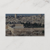 Uitzicht van Old City uit de berg Olijven, Jeruzal Visitekaartje (Achterkant)