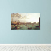 Uitzicht van Old London Bridge Canvas Afdruk (Insitu (Houten vloer))