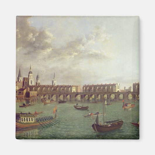 Uitzicht van Old London Bridge Magneet (Voorkant)