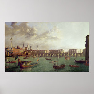 Uitzicht van Old London Bridge Poster