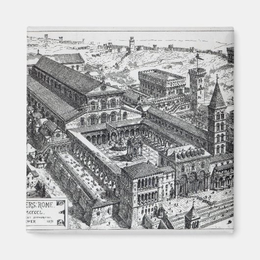 Uitzicht van Old St.Peter's, Rome, 1891 Magneet (Voorkant)
