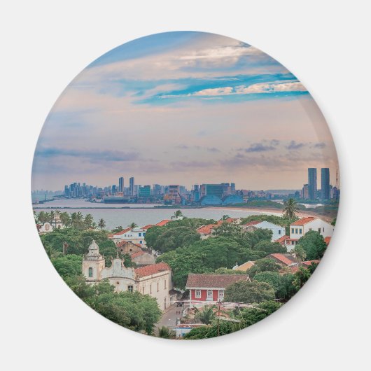 Uitzicht van Olinda en Recife Pernambuco Brazilië Magneet (Voorkant)