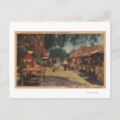 Uitzicht van Olvera St. (El Paso de LA) Briefkaart (Voorkant)