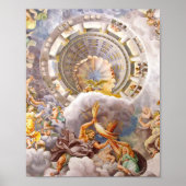 Uitzicht van Olympus Home Gods Fresco van Giulio R Poster (Voorkant)