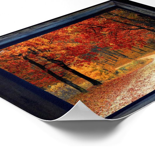 Uitzicht van omgevormde Herfst Poster (Hoek)