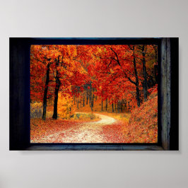 Uitzicht van omgevormde Herfst Poster
