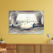 Uitzicht van onder het Portico Temple of Edfou, Up Canvas Afdruk (Insitu (Woonkamer))