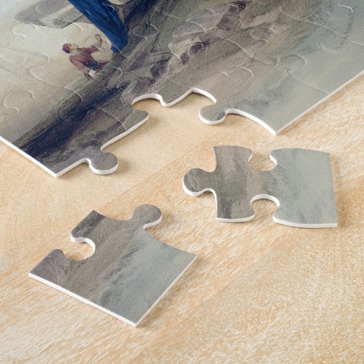 Uitzicht van onder het Portico Temple of Edfou, Up Legpuzzel (Zijkant)