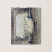 Uitzicht van onder het Portico Temple of Edfou, Up Legpuzzel (Verticaal)