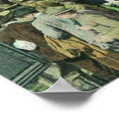 Uitzicht van ontslagen soldaten die verslag uitbre poster (Hoek)