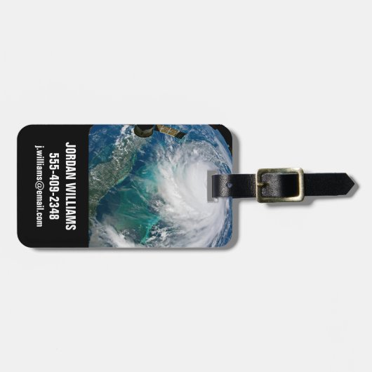 Uitzicht van Orkaan Dorian. Bagagelabel (Voorkant horizontaal)