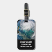 Uitzicht van Orkaan Dorian. Bagagelabel (Voorkant verticaal)