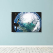 Uitzicht van Orkaan Dorian. Canvas Afdruk (Insitu (Houten vloer))
