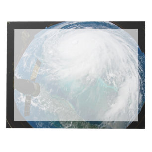 Uitzicht van Orkaan Dorian. Notitieblok