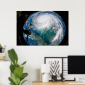 Uitzicht van Orkaan Dorian. Poster (Thuiskantoor)