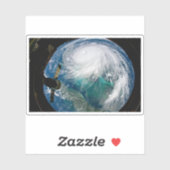 Uitzicht van Orkaan Dorian. Sticker (Vel)