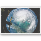 Uitzicht van Orkaan Dorian. Sticker (Voorkant)