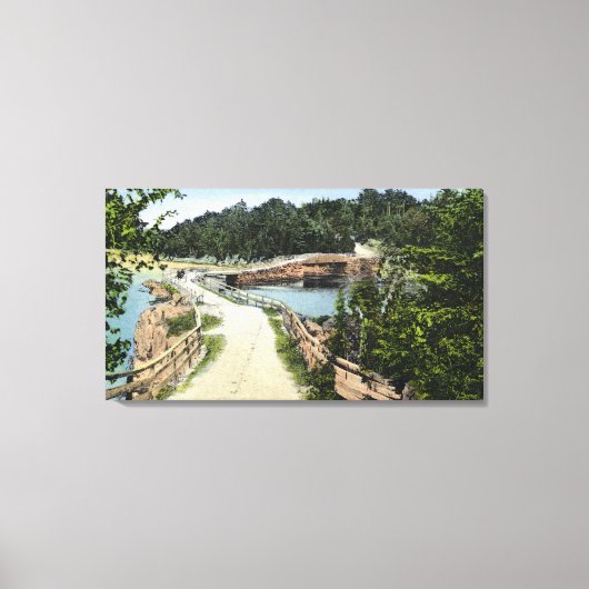 Uitzicht van Orr's Island Bridge Canvas Afdruk (Voorkant)