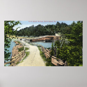 Uitzicht van Orr's Island Bridge Poster