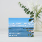 Uitzicht van Oslofjord uit Oslo, Noorwegen Briefkaart (Staand voorkant)