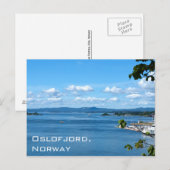 Uitzicht van Oslofjord uit Oslo, Noorwegen Briefkaart (Voorkant / Achterkant)