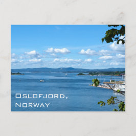 Uitzicht van Oslofjord uit Oslo, Noorwegen Briefkaart