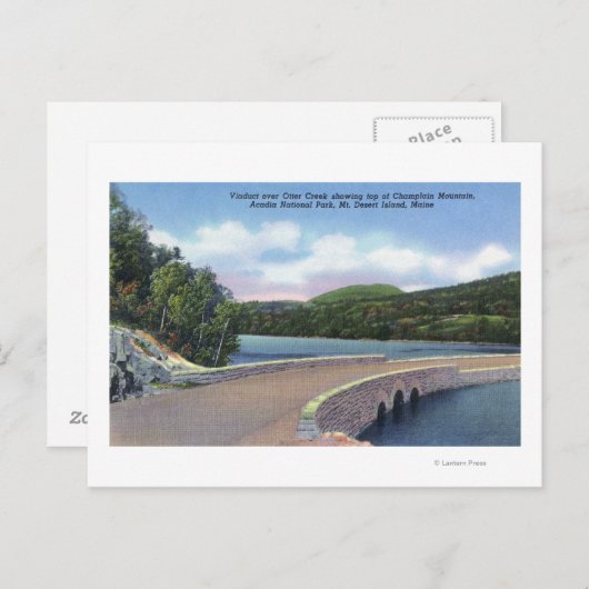 Uitzicht van Otter Creek Viaduct, Chamclear Mt. Briefkaart (Voorkant / Achterkant)