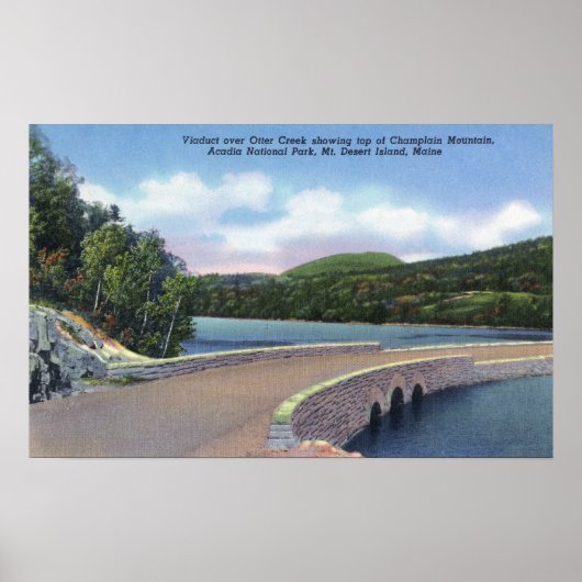 Uitzicht van Otter Creek Viaduct, Chamclear Mt. Poster (Voorkant)
