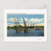 Uitzicht van oude scheepswrakken in de haven briefkaart (Voorkant)