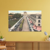 Uitzicht van Pacific Avenue en City Hall Canvas Afdruk (Insitu (Woonkamer))