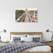 Uitzicht van Pacific Avenue en City Hall Canvas Afdruk (Insitu (Slaapkamer))