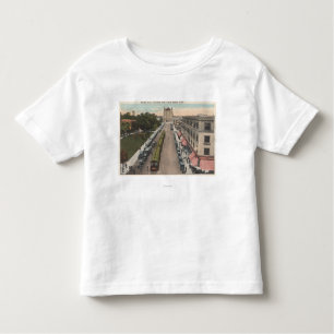 Uitzicht van Pacific Avenue en City Hall Kinder Shirts