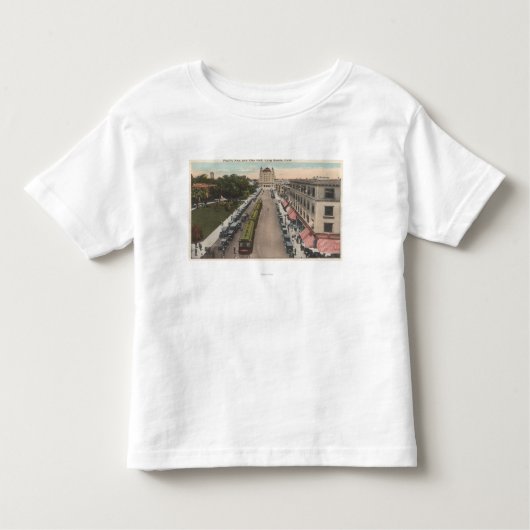 Uitzicht van Pacific Avenue en City Hall Kinder Shirts (Voorkant)