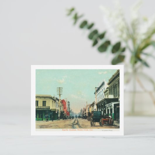 Uitzicht van Pacific AvenueSanta Cruz, CA Briefkaart (Staand voorkant)