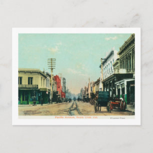 Uitzicht van Pacific AvenueSanta Cruz, CA Briefkaart