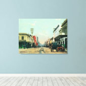 Uitzicht van Pacific AvenueSanta Cruz, CA Canvas Afdruk (Insitu (Houten vloer))