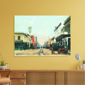 Uitzicht van Pacific AvenueSanta Cruz, CA Canvas Afdruk (Insitu (Woonkamer))