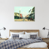 Uitzicht van Pacific AvenueSanta Cruz, CA Canvas Afdruk (Insitu (Slaapkamer))