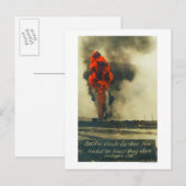 Uitzicht van Pacific Crude Gusher FireFellows, CA Briefkaart (Voorkant / Achterkant)