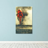 Uitzicht van Pacific Crude Gusher FireFellows, CA Canvas Afdruk (Insitu (Houten vloer))