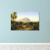Uitzicht van Palermo met de berg Pellegrino Canvas Afdruk (Insitu (Houten vloer))