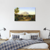 Uitzicht van Palermo met de berg Pellegrino Canvas Afdruk (Insitu (Slaapkamer))