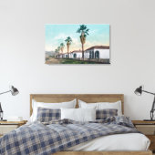 Uitzicht van Palm Row Calistoga, CA Canvas Afdruk (Insitu (Slaapkamer))