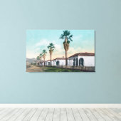 Uitzicht van Palm Row Calistoga, CA Canvas Afdruk (Insitu (Houten vloer))